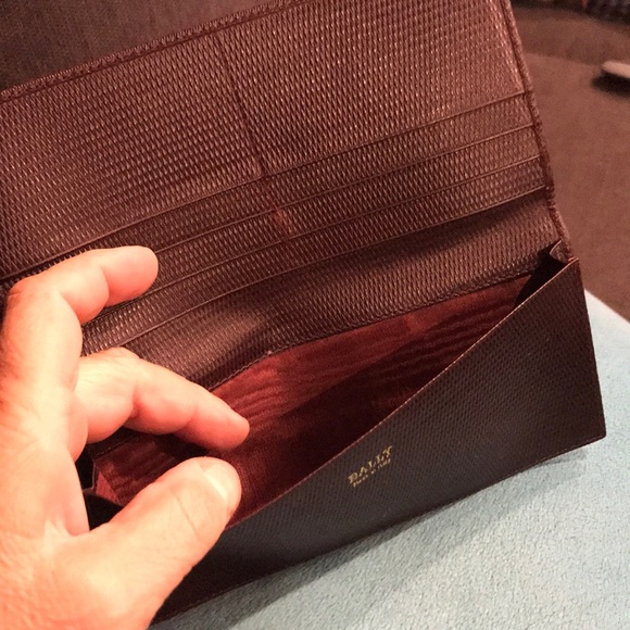 Bally Leather Wallet brown Color size 8x4x1 - Picture 2 of 8